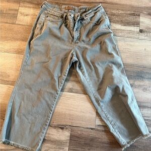 Judy Blue Wide Leg Olive Green Jeans- Size 18W